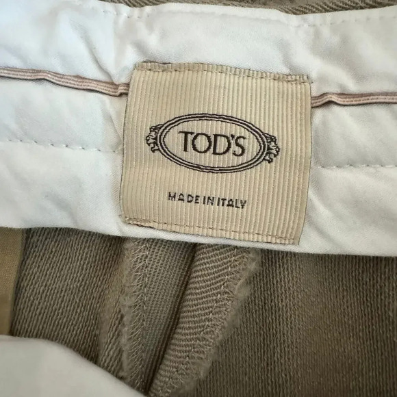 Tod's Womens Wide Legs Pant Size EU 44 Beige Solid Mid Rise Virgin Wool Pockets - Picture 2 of 11